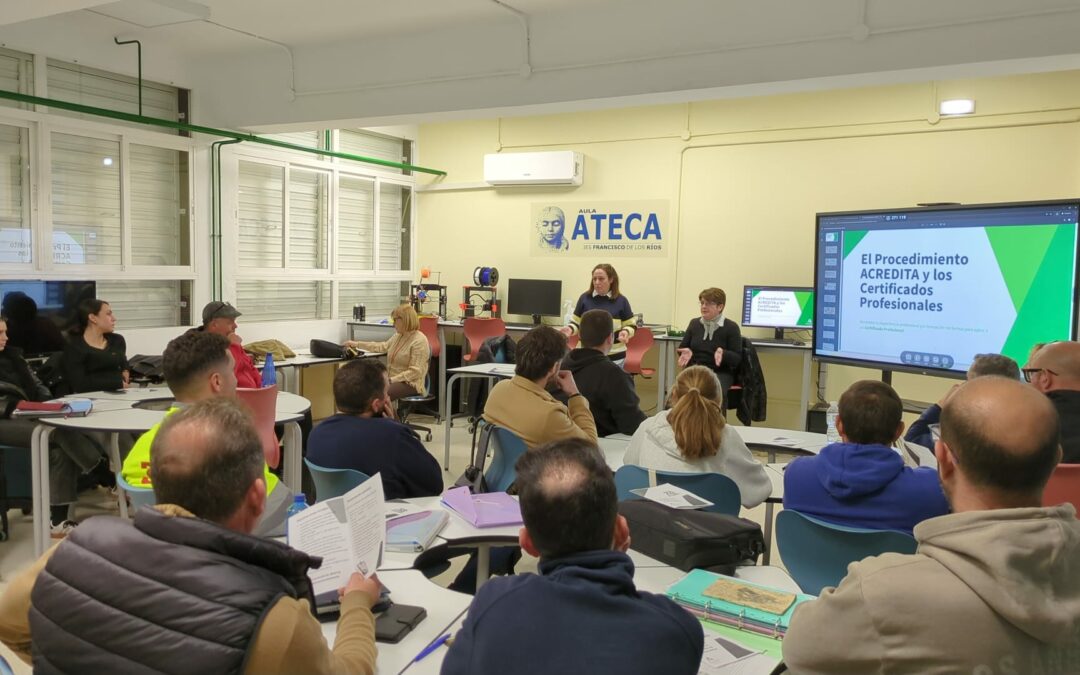 Charla «El procedimiento de ACREDITA y los certificados profesionales» a alumnado de ESPA